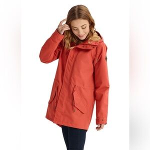Burton Women's Sadie Waterproof Rain Jacket Windbreaker Cranberry Breathable